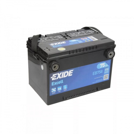 Exide Excell EB758 12v 75Ah 770A (268x178x184) бок.кл.