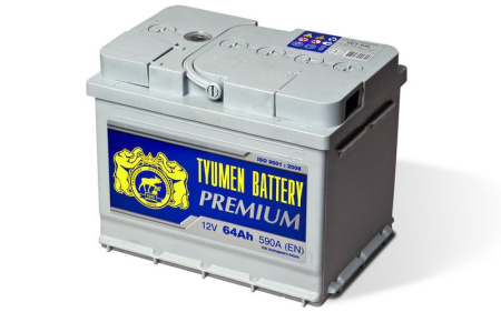 Tyumen Battery Premium 64 Ач обр. пол. 620A (242x175x190)