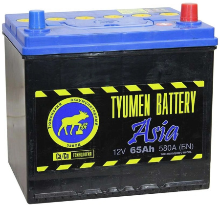 Tyumen Battery Asia 65 Ач обр. пол. 580A (232x173x225)