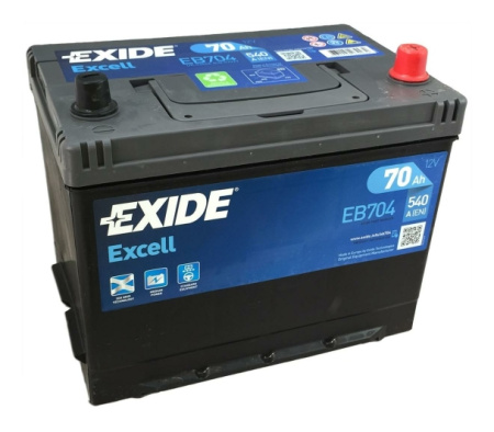 Exide Excell 70R (540A 261x173x225) EB704