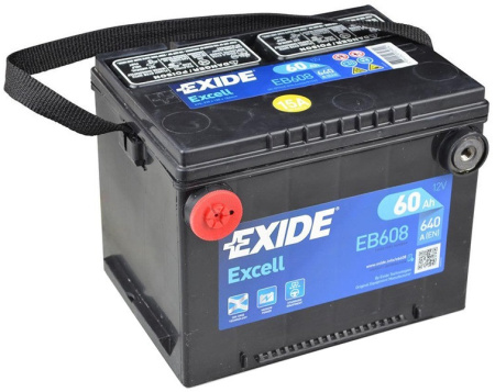 Exide Excell 60L (640A 230x180x184) EB608