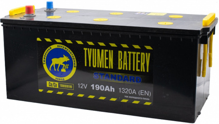 Tyumen Battery Standard 190 Ач прям. пол. 1320A (518x228x238)