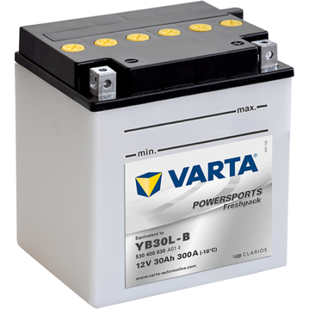 VARTA Powersports AGM YB30L-B 12V 30Ah 300А (168x132x176) обр. пол. 530 400 030, сухозар.