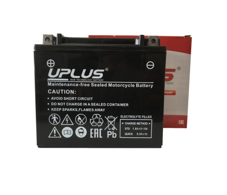 Uplus EB20-4 12V 18Ah 270А прям.пол. (175x87x155) Super Start AGM YTX20-BS