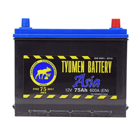 Tyumen Battery Asia 75 Ач обр. пол. 630A (266x173x225)